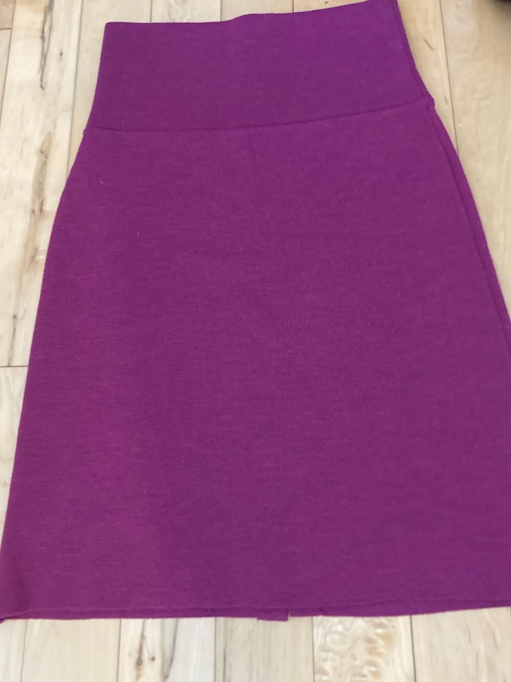 Purple Knit A-Line Women’s Skirt - Merino Wool made in Italy